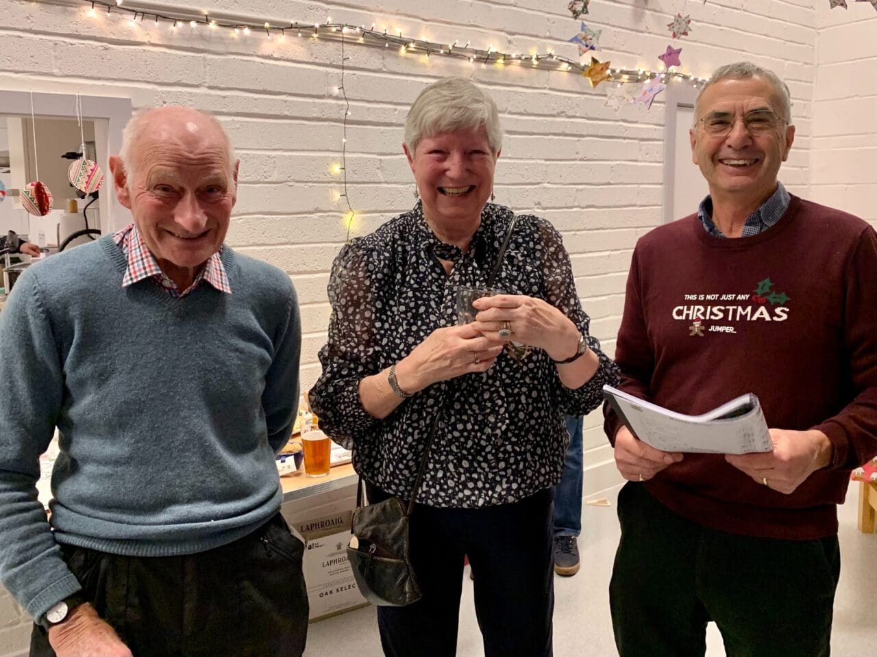 Residents Angela & Chris Snow with trustee Oliver Howe.
