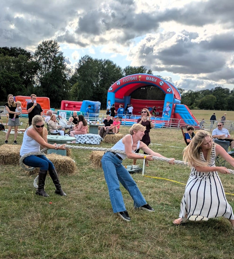 Competitors dig in...